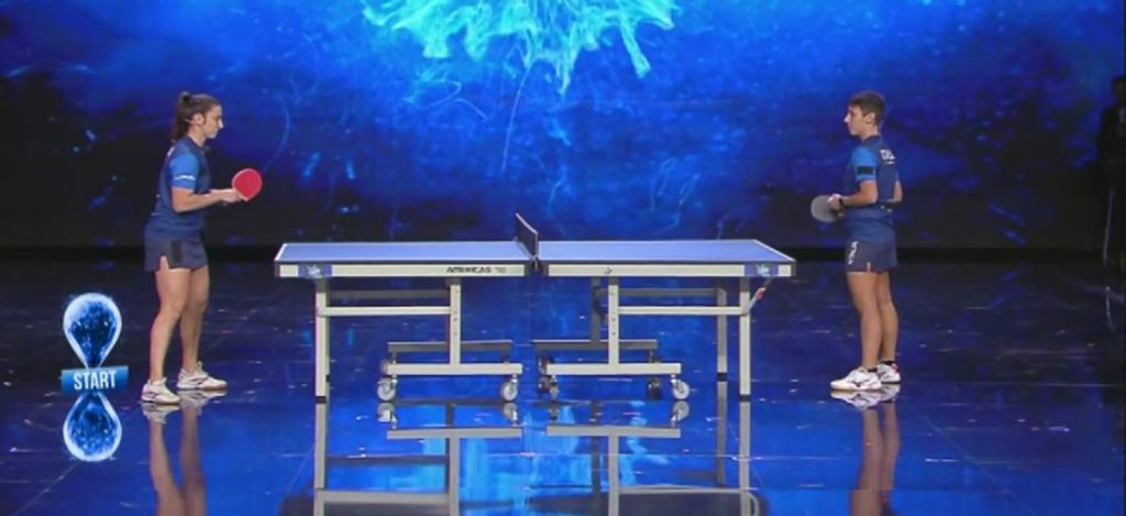 Colantoni e Mosconi portano il tennis tavolo in TV. Guarda il video